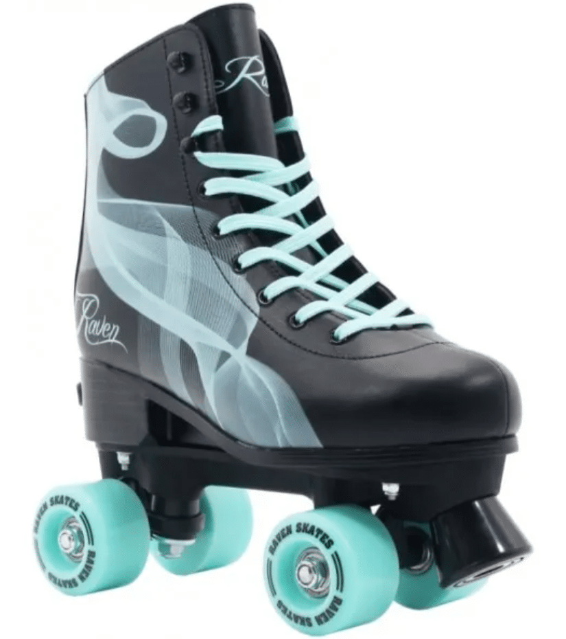 Raven Serena Side-by-Side Rulleskøjte Black/Mint - Justerbar over hele 4 Sko-numre! Str. 39-42