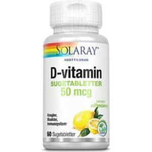 Solaray D-Vitamin 50µg 60 stk