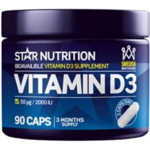 Star Nutrition Vitamin D3, kosttillskott 90 stk