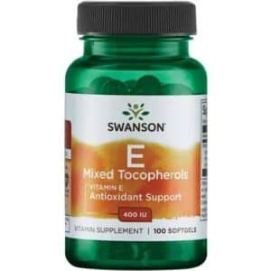 Swanson Vitamin E Blandede Tocopheroler 400 IE 100 Softgels
