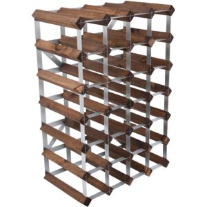 Traditional wine rack Vinreol Saml-Selv Mørk Eg 30 flasker