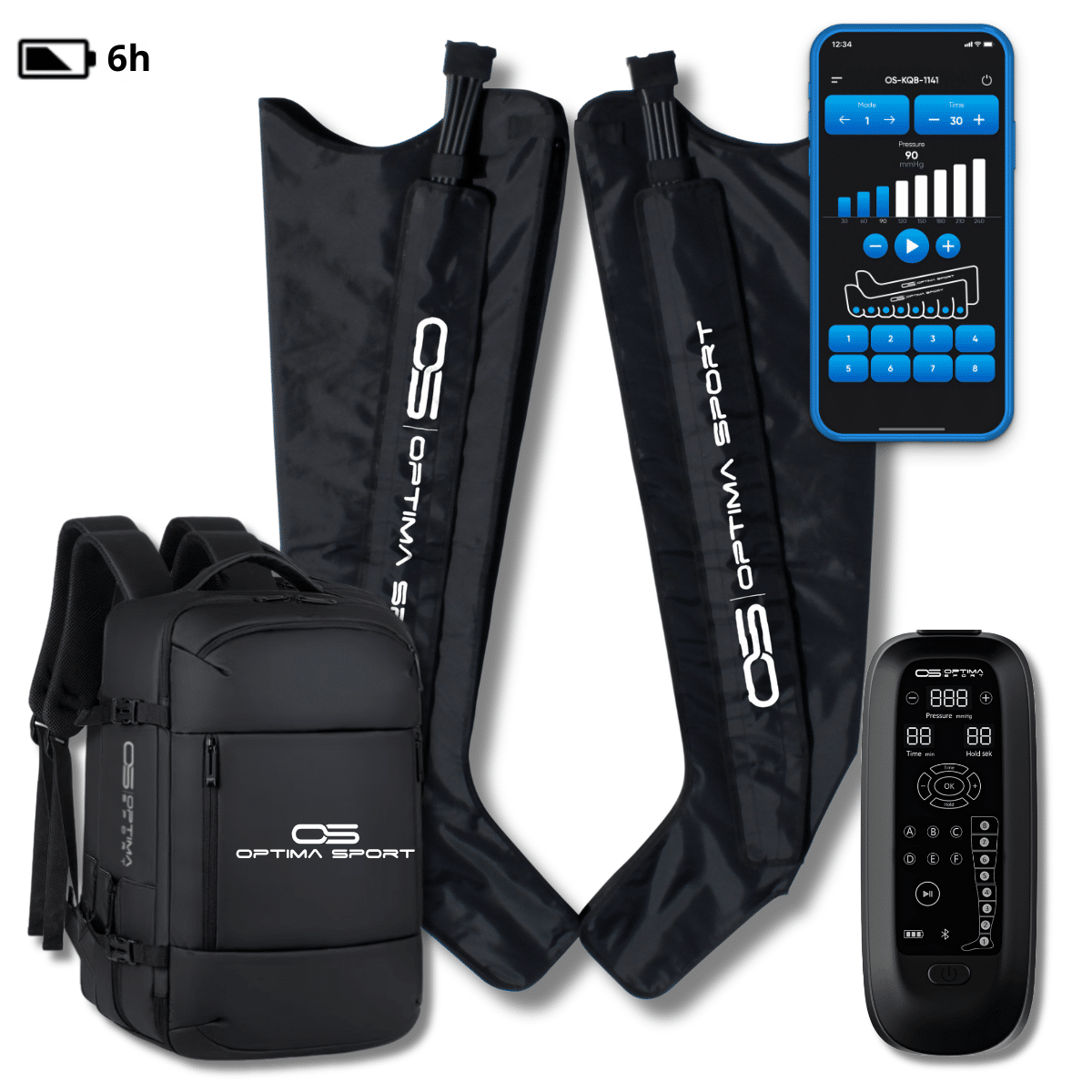 Udlejning Recovery Boots K8 Battery Gen2 - Længde 100 cm, omkreds i top 75 cm