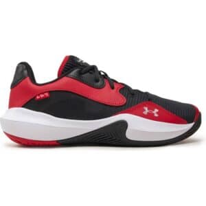 Under Armour Unisex Lockdown 7 Low Basketball Shoes - Red/Black/White