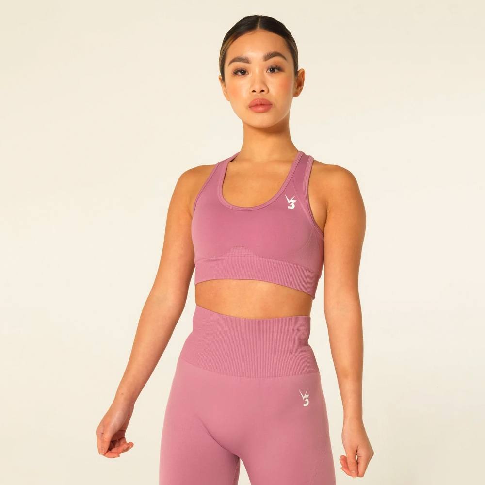 V3 Apparel Curve Seamless Sports Bra - Pink - Træningstøj til Kvinder