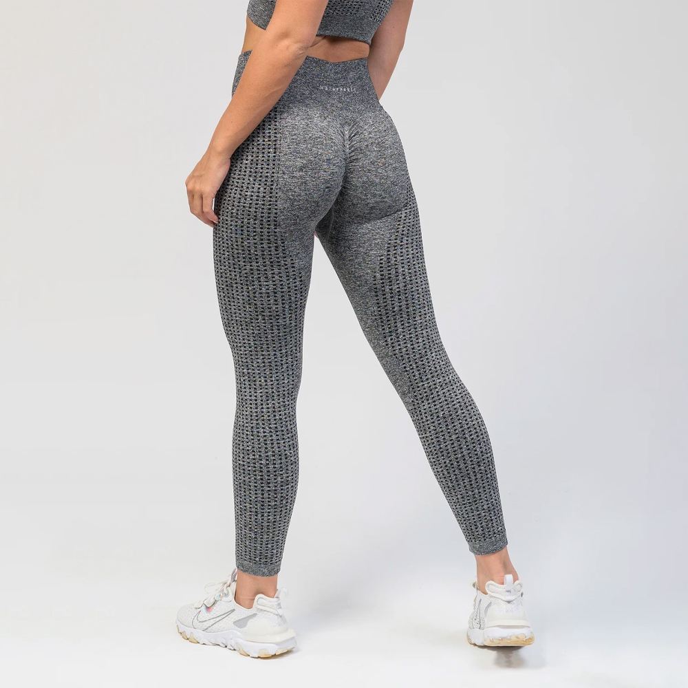 V3 Apparel Empower Seamless Scrunch Leggings – Dark Grey Marl - Træningstøj til Kvinder