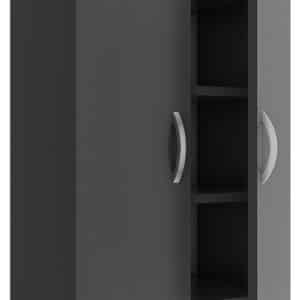 VCM NORDIC Ulas 3-rum skoskab, m. 2 låger, 2 hylder - antracitgrå træ