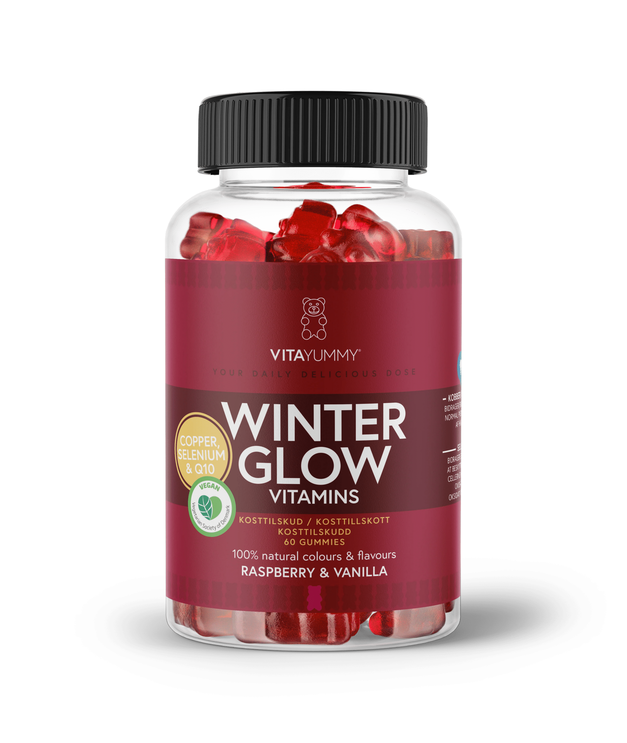 VitaYummy Winter Glow - Raspberry Vanilla (60 stk) - Kosttilskud