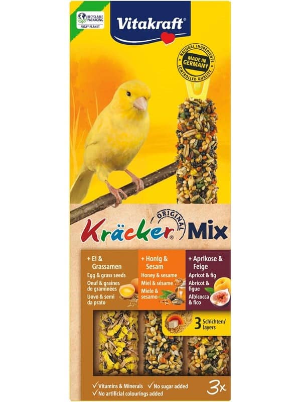 Vitakraft Kräcker® Mix Honning/Græs/Abrikos til kanarie