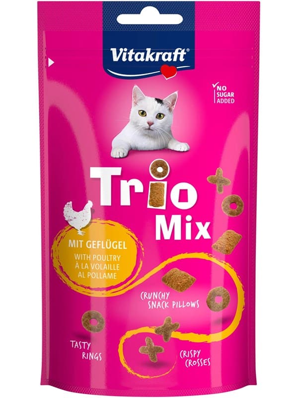 Vitakraft Trio Mix med Fjerkræ 60g