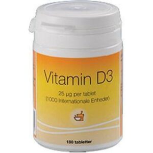 Vitamin D3 25 ug 180 tabletter 180 stk