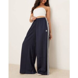 adidas Adicolor Satin Wide Leg Træningsbukser - Night Indigo