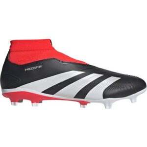 adidas Predator League Laceless Firm Ground - Core Black/Cloud White/Solar Red