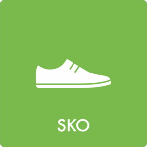 Affaldsskilt Sko - 240 x 240 mm / Plast (indendørs) - Skilte - Affaldsskilte - DISCOUNT