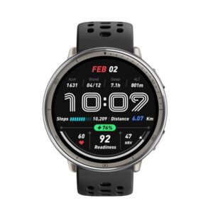 Amazfit Active 2 Round 44 mm - Sort Sport Silikone