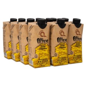 Aqua Nobel Vitaminberiget Kildevand Alive, Citron & Ingefær, 12-pak