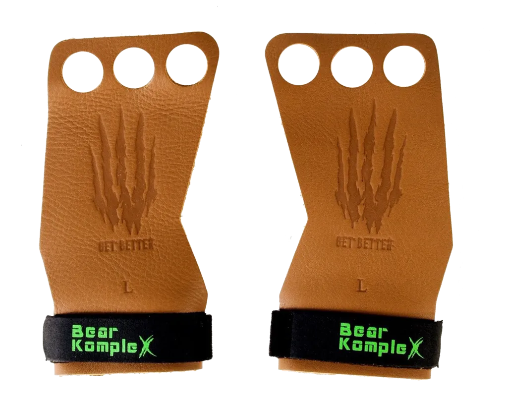 Bear KompleX Læder Grips Tan - 3 Hole str. L