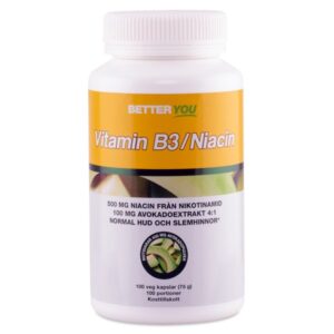 Better You Vitamin B3 / Niacin, 100 kapsler