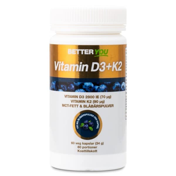 Better You Vitamin D3 + K2, 60 kapsler
