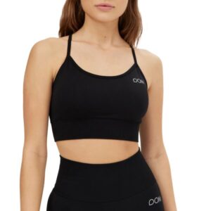 Drop Of Mindfulness Maya Seamless Sports Bra, L, Sort