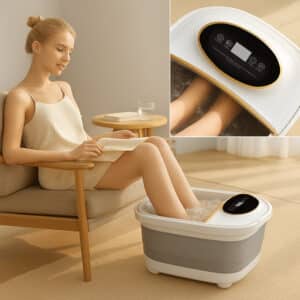 Foldbart Fodspa - med varme og 6 massagehoveder for dyb massage