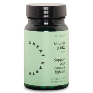 Great Earth Vitamin D3/K2, 60 kapsler
