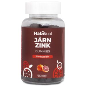 Habitual Zink + Jern Gummies, Blodapelsin, 60 Vingummier