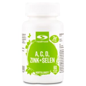 Healthwell A, C, D, Zink+Selen, 60 kapsler
