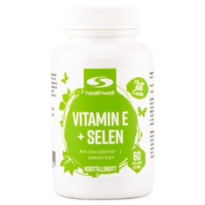 Healthwell Vitamin E+Selen, 60 kapsler