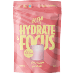 Heey! Hydrate & Focus Electrolytes + Lions Mane Raspberry Lemonade (240 g)