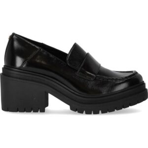 Michael Kors Læder Rocco Hælet Loafer Sko Dame - Sort