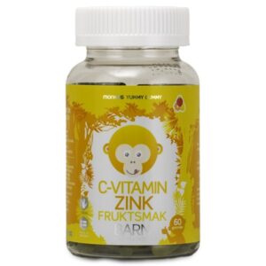 Monkids C-vitamin + Zink, 60 tyggetabletter