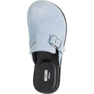 Moschino Spænde Strop Solid Muldyr Sko - Blå