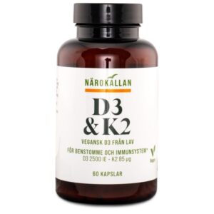 Närokällan D3 + K2 Vegan, 60 kapsler