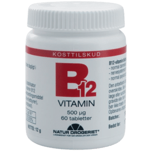 Natur Drogeriet B12 Vitamin 500 ug (60 tabletter)