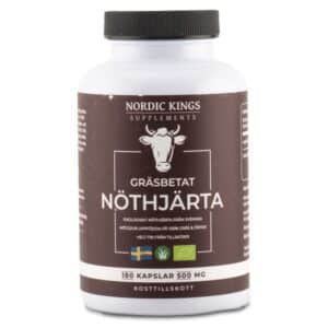 Nordic Kings Græsfodret Oksehjerte ØKO, 180 kapsler