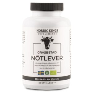 Nordic Kings Græsfodret Okselever ØKO, 180 kapsler