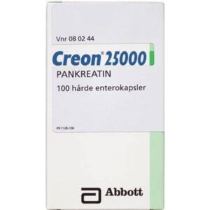 Orifarm 25.000 Lipase 25.000 EP-e Håndkøb, apoteksforbeholdt 100 Enterokapsler, hårde