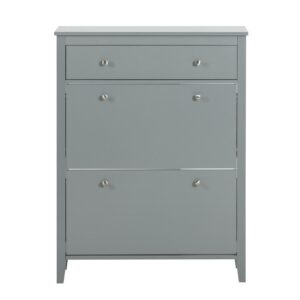 Skoskab med skuffe og rum til sko til entre, grå 80x25x108 - Reoler og hylder > Skoreoler og skostativer - Daily-Living