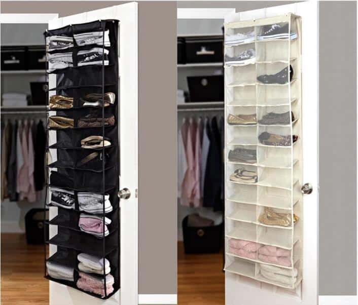 Smart skostativ til døren - god plads til 26 par sko - Hvid