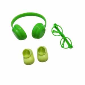 Tilbehørssæt til Labubu hovedtelefoner, briller og sko