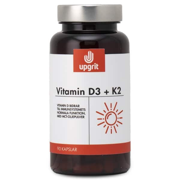 Upgrit Vitamin D3 + K2, 90 kapsler