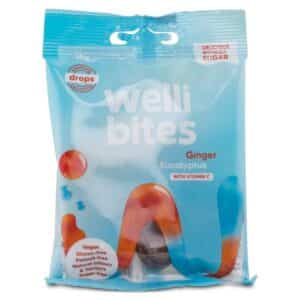 Wellibites Drops med Vitamin C, Ingefær & Eukalyptus, 50 g