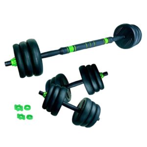 ASG 15 kg. Vægtsæt m. Runde skiver - Sort/Grøn