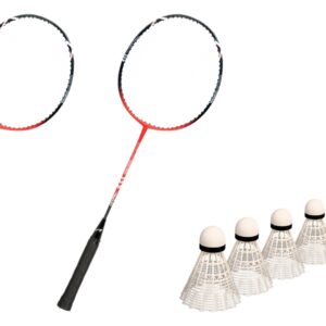 Badmintonketcher 2 stk. m. 6 bolde - FRI FRAGT - Nano Smash XBA880 - God motionist- og skoleketcher