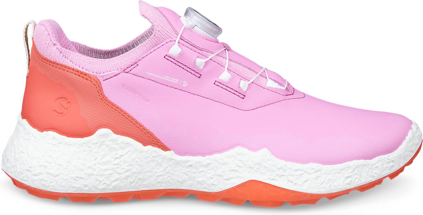 Ecco Biom H5.2 BOA Vandtætte Dame Golfsko Uden Spikes - Lilac Ciffon/Burnt Coral - Str. 42 Normal