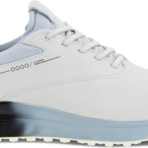 Ecco S-Three (2023) Vandtætte Herre Golfsko Uden Spikes - White/Black/Air - Str. 40 Normal