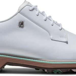 FootJoy Premiere Series Field Vandtætte Herre Golfsko Med Spikes - White/Tan/Mint - Str. 41 Normal