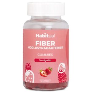 Habitual Fiber/Mælkesyrebakterie Gummies, Jordbær, 60 Gummies