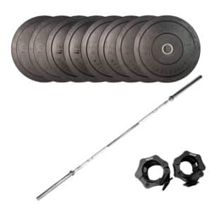 SQ&SN OL Vægtstangssæt 120 kg Sort