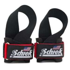 Schiek Power Lifting Straps, One Size, Red
